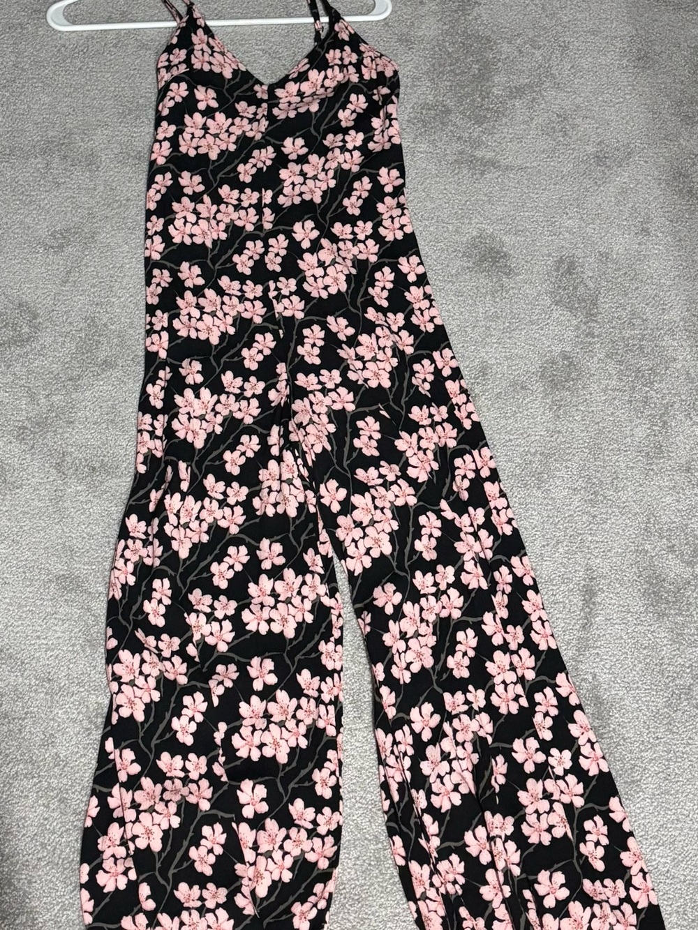 Ava Sky Pink Floral Wide-Leg Jumpsuit- XS
